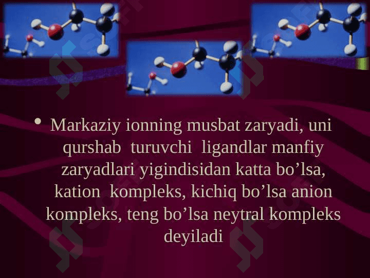 Kompleks birikmalarning izomeriyasi va ishlatilishi 4