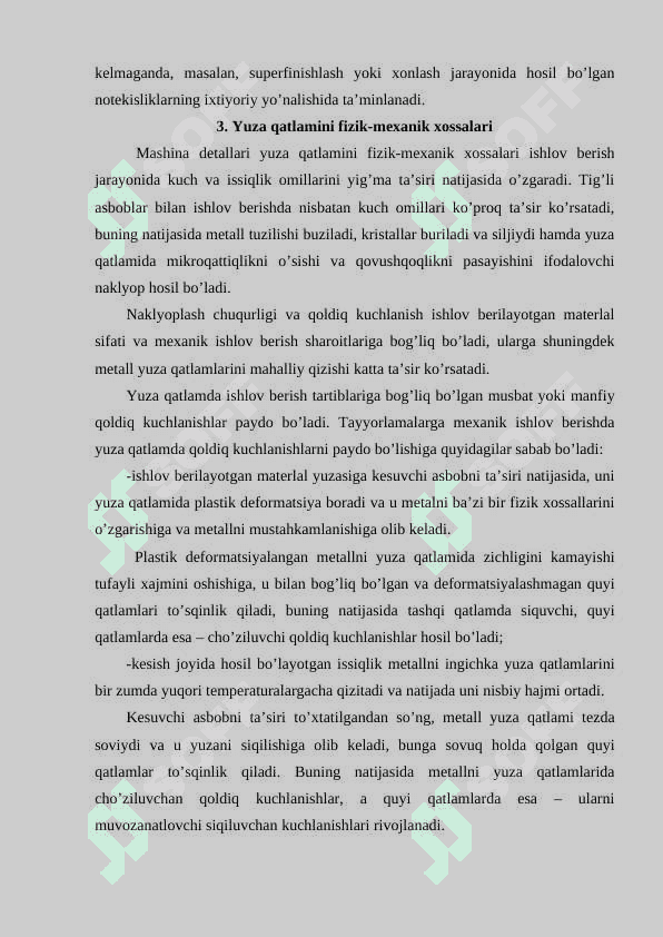 Mexanik ishlov berilgan yuza sifatining baxolashning zamonaviy usullari 7