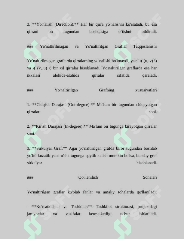 YO'NALTIRILGAN VA YO'NALTIRILMAGAN GRAFLAR 3