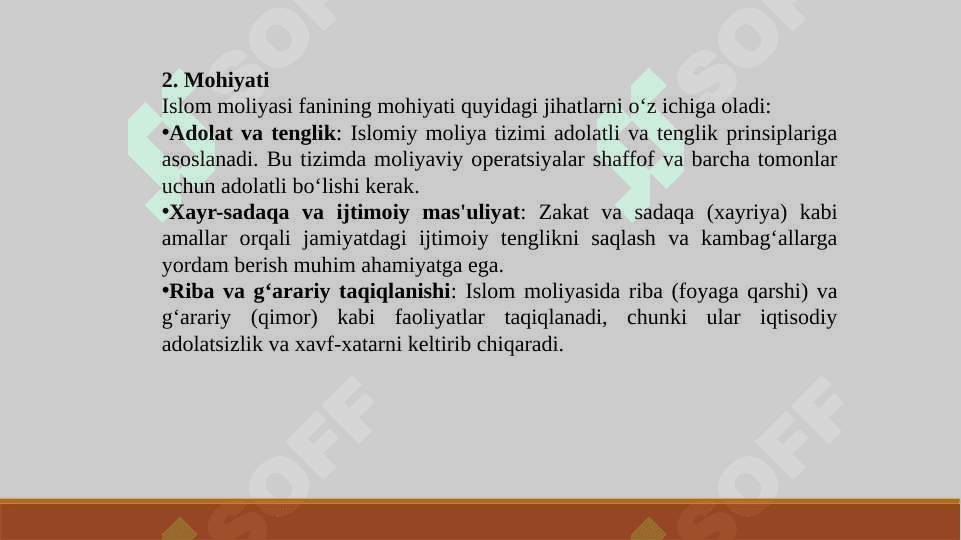Islom moliyasi fanining mohiyati, predmeti va asosiy tamoyillari 5