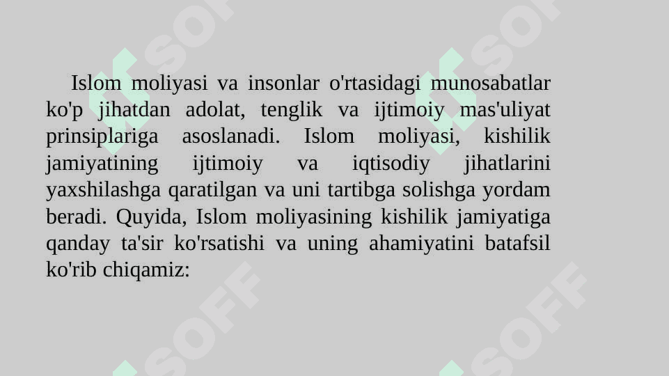Islom moliyasida ishlab chiqarish, taqsimot, ayirboshlash va iste’mol 6