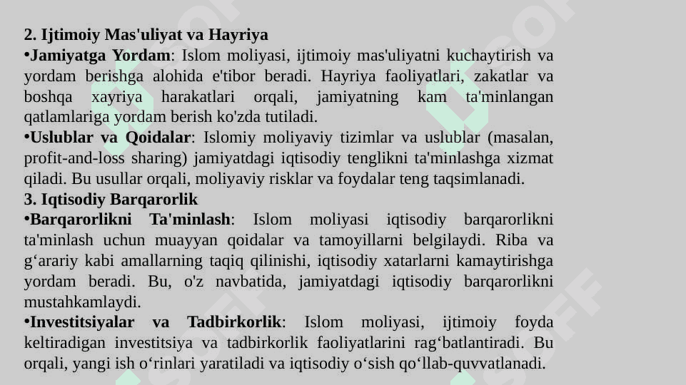 Islom moliyasida ishlab chiqarish, taqsimot, ayirboshlash va iste’mol 8