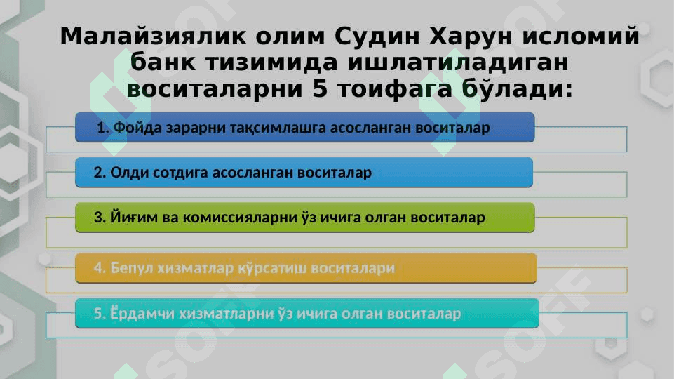 ISLOM MOLIYA VOSITALAR VA ULAR BILAN BOG'LIQ OPERATSIYALAR 6