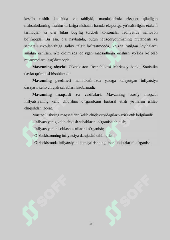Inflyatsiyaning kelib chiqish sabablari va jilovlash yoʻllari. 3