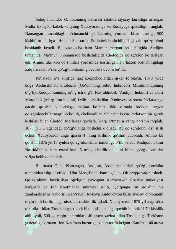 1873-1876 YILLARDAGI QO‘QON XONLIGIDAGI XALQ HARAKATLARI 3