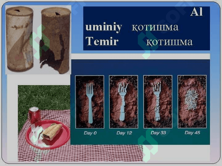 Metall korroziyasi va unga qarshi kurash. Korroziya turlari va mexanizmi. Korroziyani oldini olish metodlari. 7