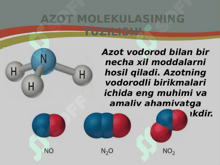 Nitridlar . Gidrozin.gidroksilamin.azid kislotasi. Xossasi Azotning oksokislotalari 3