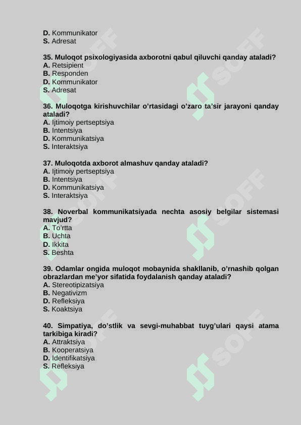 Ijtimoiy psixologiyadan 100ta test yakuniy 6