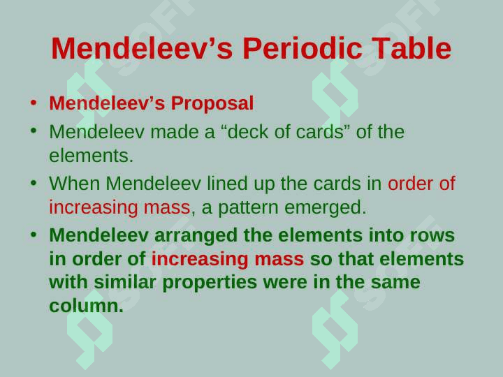 Mendeleev and his Periodic Table 3