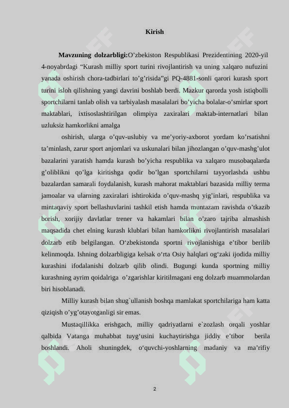 kiurash bo'yicha texnik tayyorgarlikning xususiyatlari 2