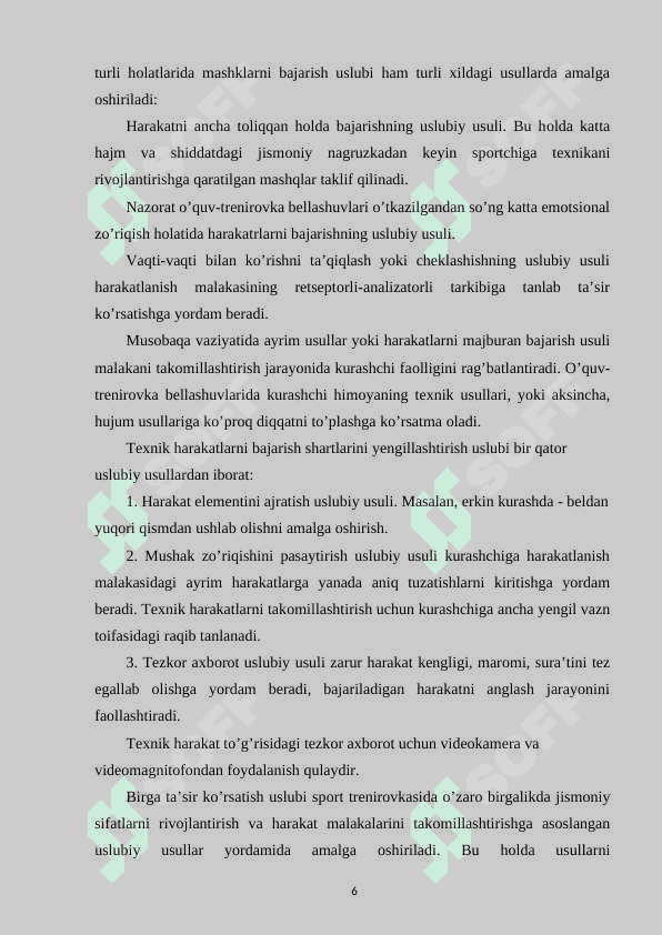 kiurash bo'yicha texnik tayyorgarlikning xususiyatlari 6