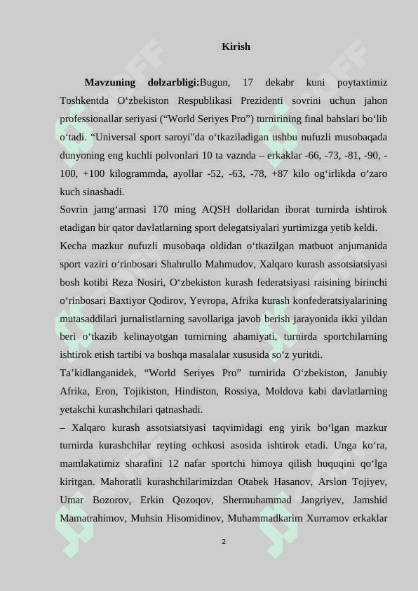 Kurash bo‘yicha umumiy va maxsus jismoniy sifatlarni rivojlantirish 2