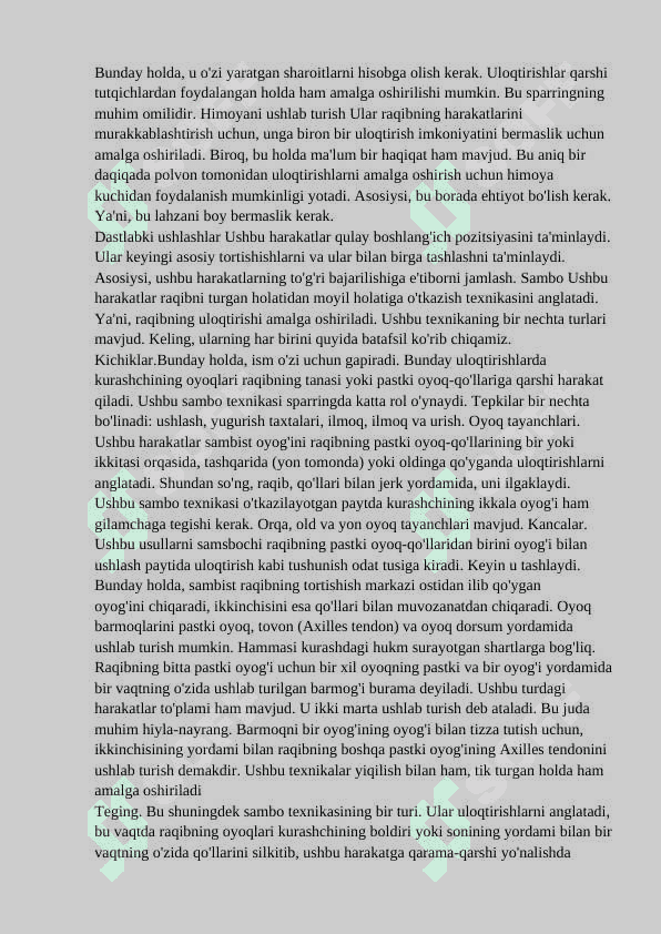 Kurash turlarining  texnikasi va taktikasi 4