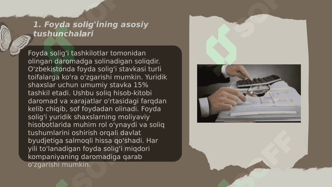 Foyda solig'ining iqtisodiy mohiyati va  joriy etish bosqichlari. 3