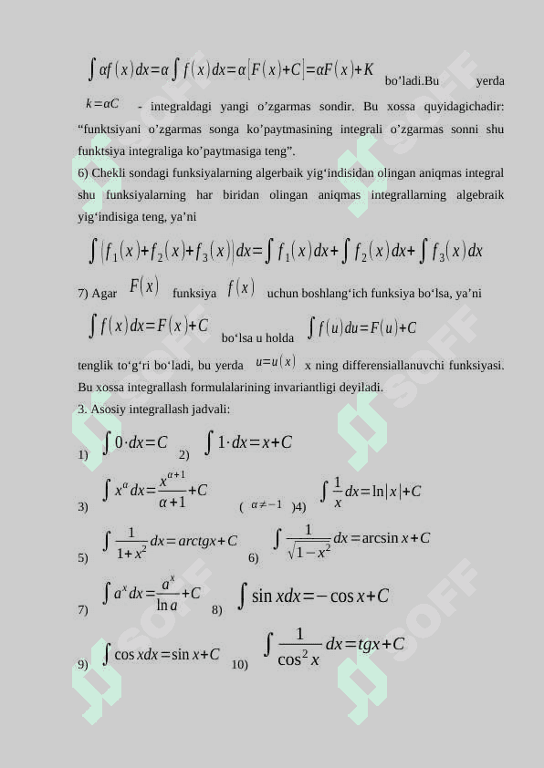 ANIQMAS INTEGRALGA DOIR INDIVIDUAL TOPSHIRIQLAR YECHISH 3