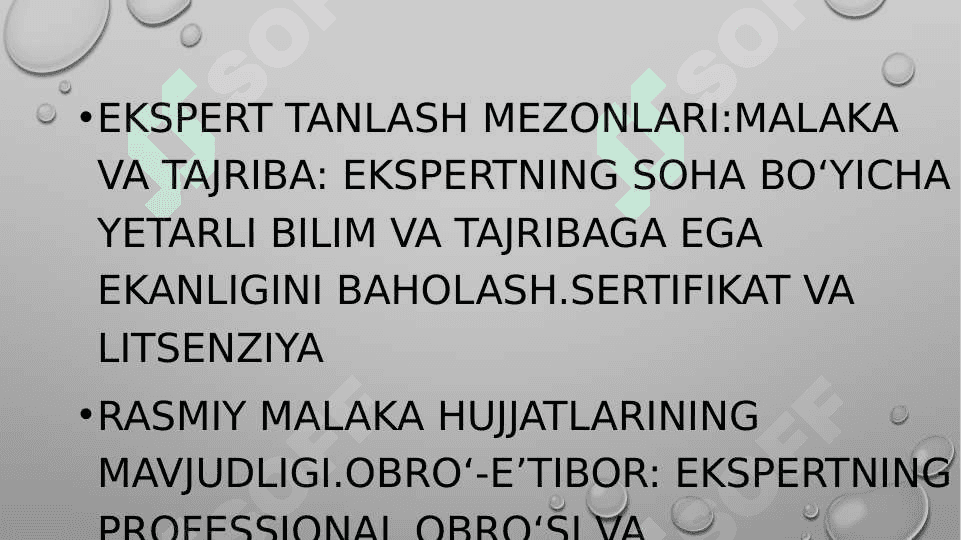 Ekspert ishlaridan va boshqa auditor ishi natijalaridan dalil sifatida foydalanish xususiyatlari 4