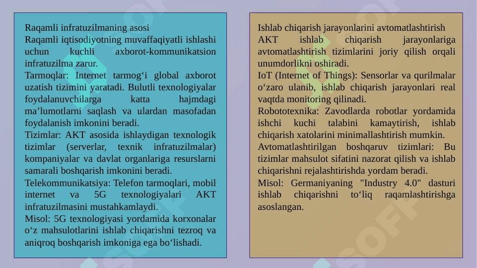 Raqamli iqtisodiyotda AKT ning oʻrni va vazifalari 4