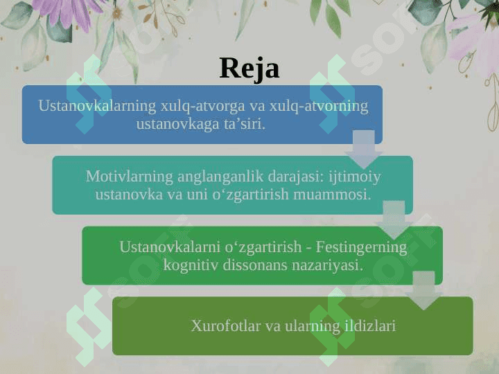 SHAXSNING IJTIMOIY USTANOVKALARI 2