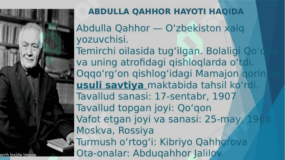 XX ASR O‘ZBEKADABIYOTINING TIL XUSUSIYATLARI ABDULLA QAHHOR IJODI MISOLIDA 5