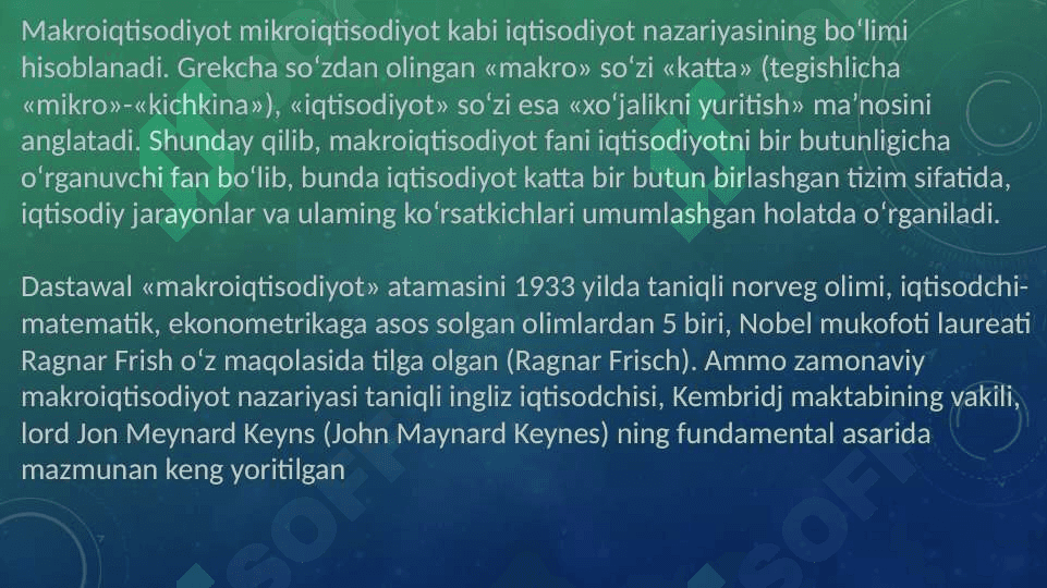 MAKROIQTISODIY KO’RSATKICHLAR 3