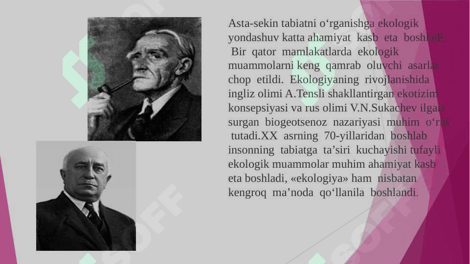 EKOLOGIYANING RIVOJLANISHI, BO‘LIMLARI VA METODLARI 5