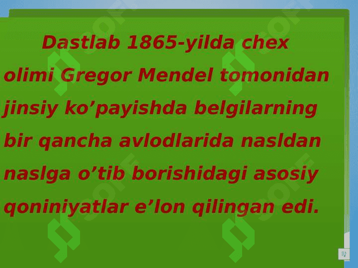 Genetikaning asosiy tushunchalari 7