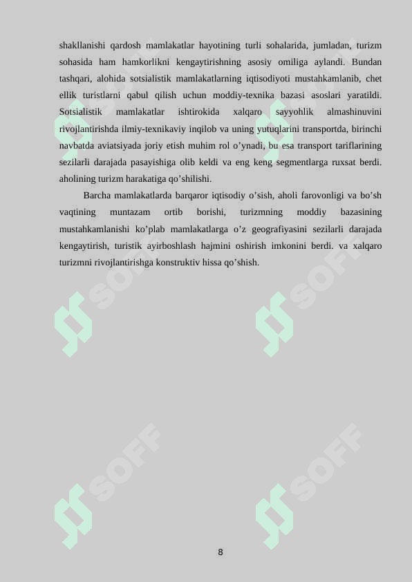 Yevropaning turizm rivojlangan davlatlari geografiyasi 8