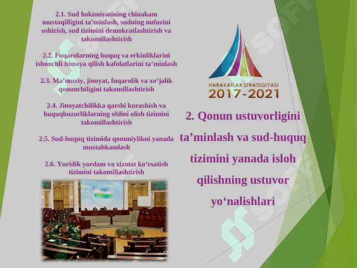 2017-2021-yillarda O'zbekiston Respublikasini rivojlantirishning beshta ustuvor yo'nalishi bo'yicha Harakatlar strategiyasining ishlab chiqilishi,hayotga joriy etilishi va uning ahamiyati. 8