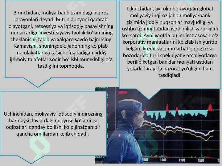 Jahon moliyaviy inqirozlari va ularning jahon iqtisodiyotiga ta'siri 3