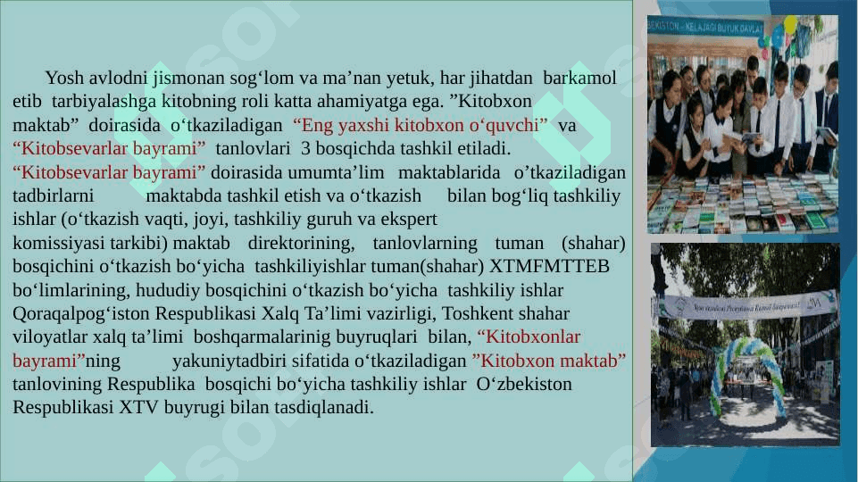 Kitobxonlik faoliyatini shakllantirish. 6