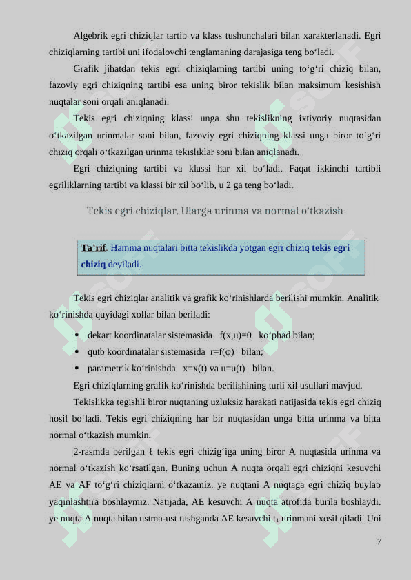 Egri chiziqli integralning integrallash yo’liga bog’liq bo’lmasligi 7