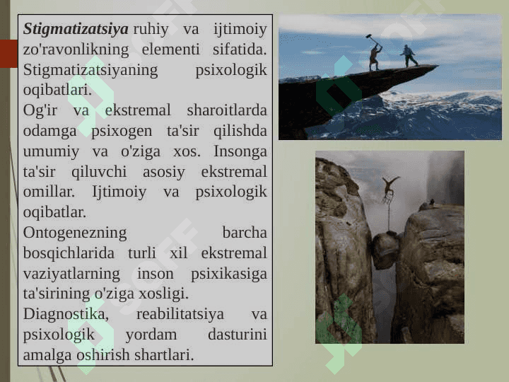 Ekstrimal vazyatlar tasnifi . Ekstrimal vazyatlarning subyektlari egasi 4