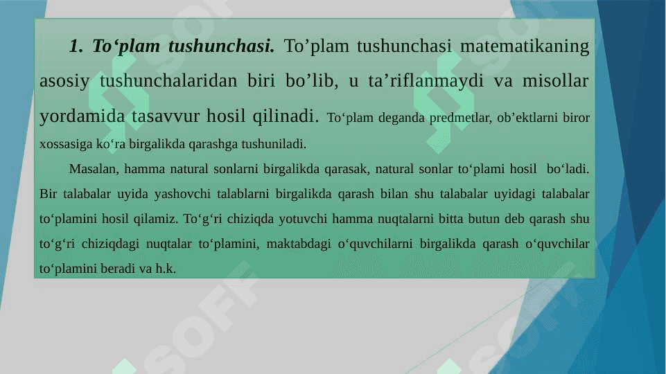 Chekli va Cheksiz to'plamlar. 3