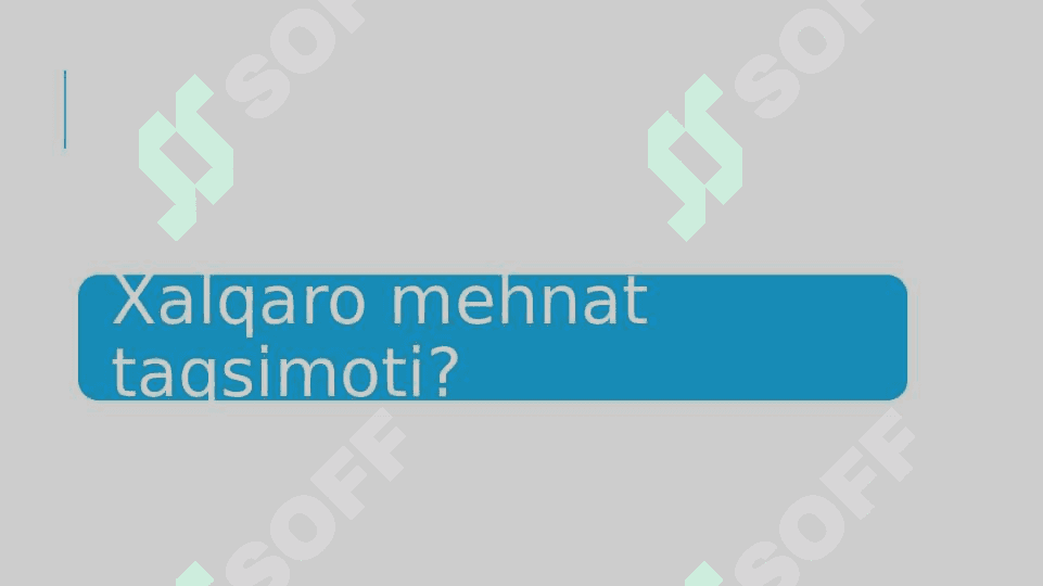 Iqtisodiy rivojlanishning hozirgi zamon modellari va xalqaro munosabatlar 2