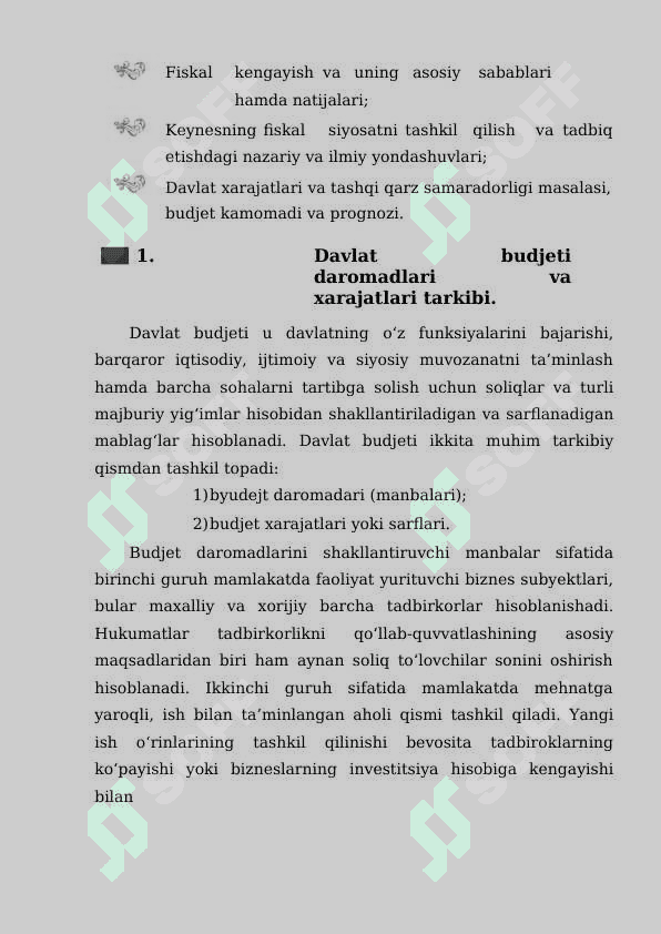 BUDJET SIYOSATI VA UNING SAMARADORLIGI MASALASI 2