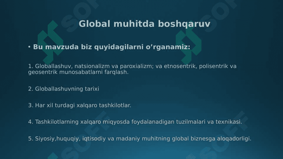GLOBAL MUHITDA BOSHQARUV 2