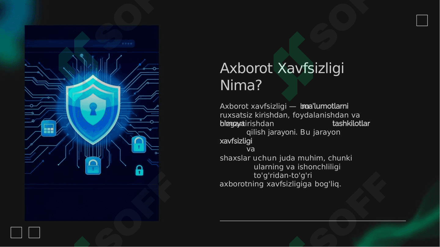 Axborotni himoyalashni texnik va dasturiy ta'minoti vositalari 10 list 3