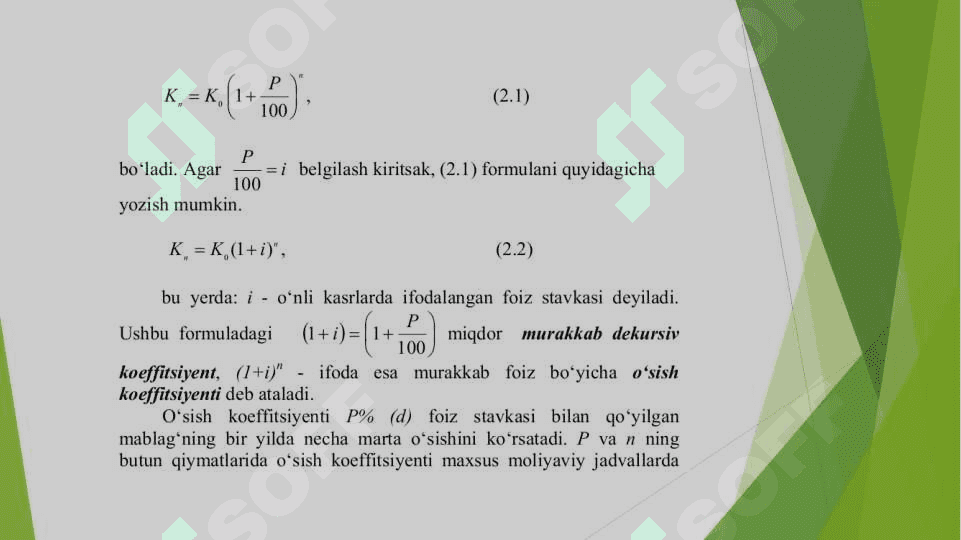 Murakkab va uzluksiz foizlar 5