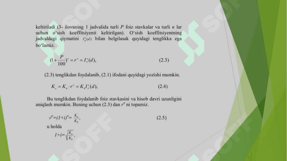 Murakkab va uzluksiz foizlar 6