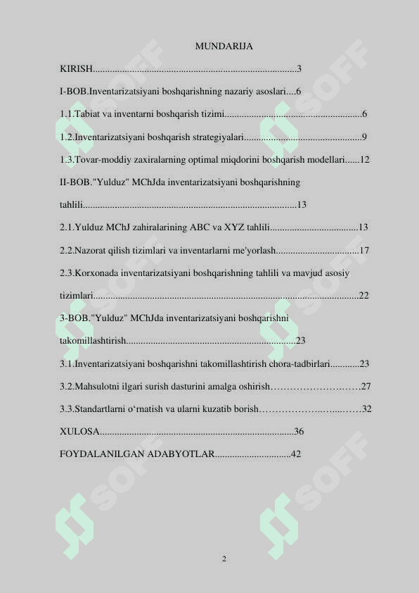 Inventarizatsiyani boshqarishning zamonaviy tizimlari 2