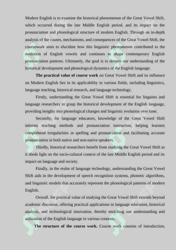 The Great vowel shift and its influence on modern English 4