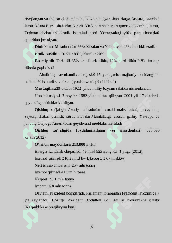 Turkiya turizmi dinamikasi 5