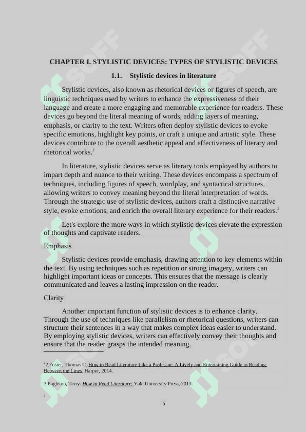 The use of stylistic devices 4