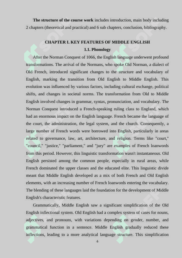 Middle English and evolution of language after 1066 6