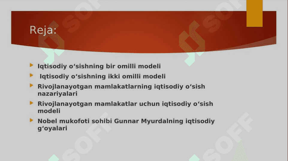 IQTISODIY O‘SISH NAZARIYALARI VA MODELLARI 2