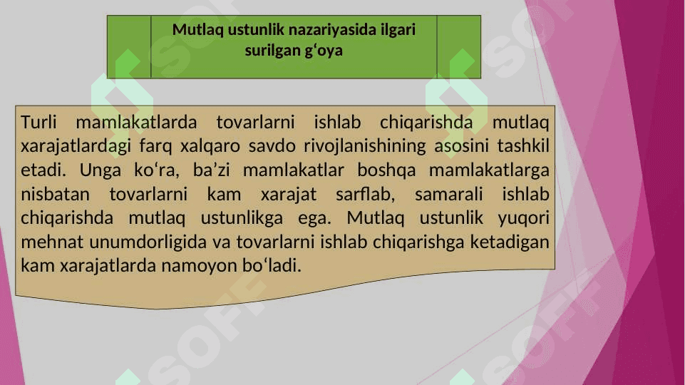 XALQARO SAVDO NAZARIYALARI 5