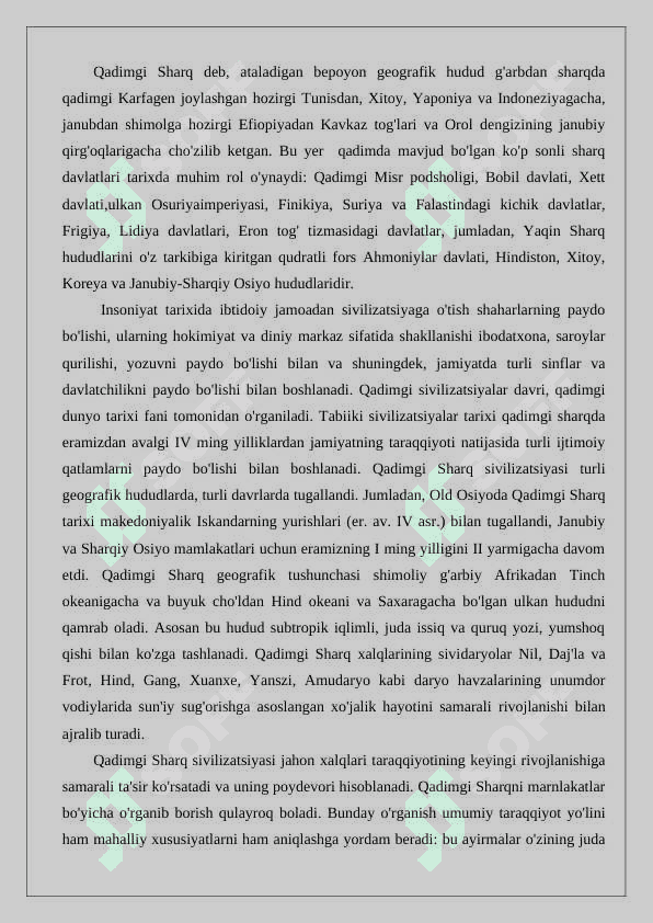 O‘zbekiston Respublikasida Sharq tarixi va tarixshunosligi muammolarini o‘rganish ilmiy maqola 2
