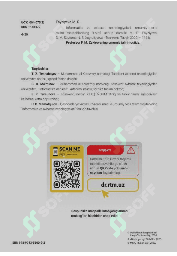 INFORMATIKA VA AXBOROT TEXNOLOGIYALARI 3