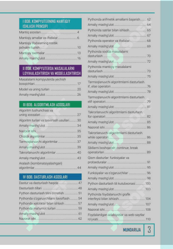 INFORMATIKA VA AXBOROT TEXNOLOGIYALARI 4