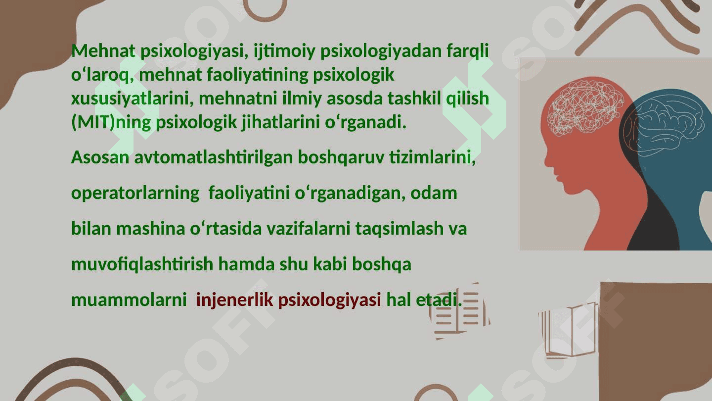 Hozirgi zamon psixologiya fanining tuzilishi va 
boshqa fanlar bilan bog‘liqligi 5